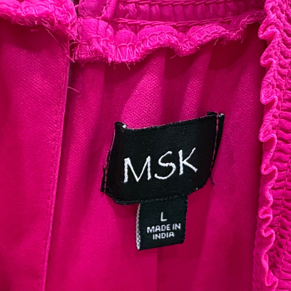 MSK Fuchsia Ruffle Detail Dress - Picture 2 of 10